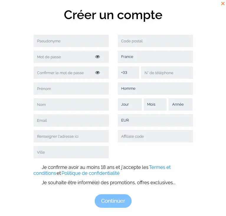 Processus d'inscription Spintropolis Casino